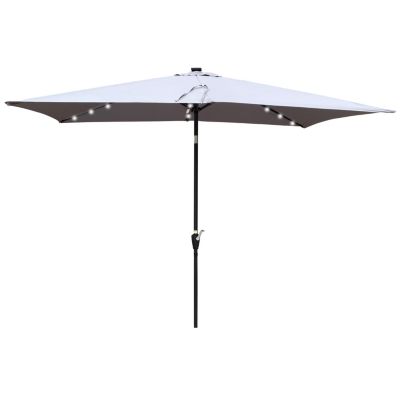 Streamdale 10ft Patio Solar LED Umbrella w/ Crank