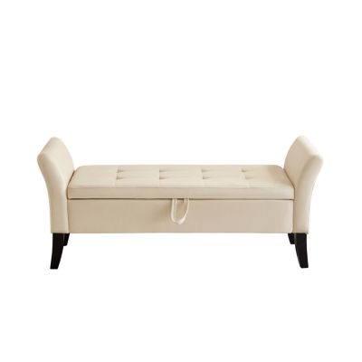Streamdale 51.5" Bed Bench With Storage Velvet