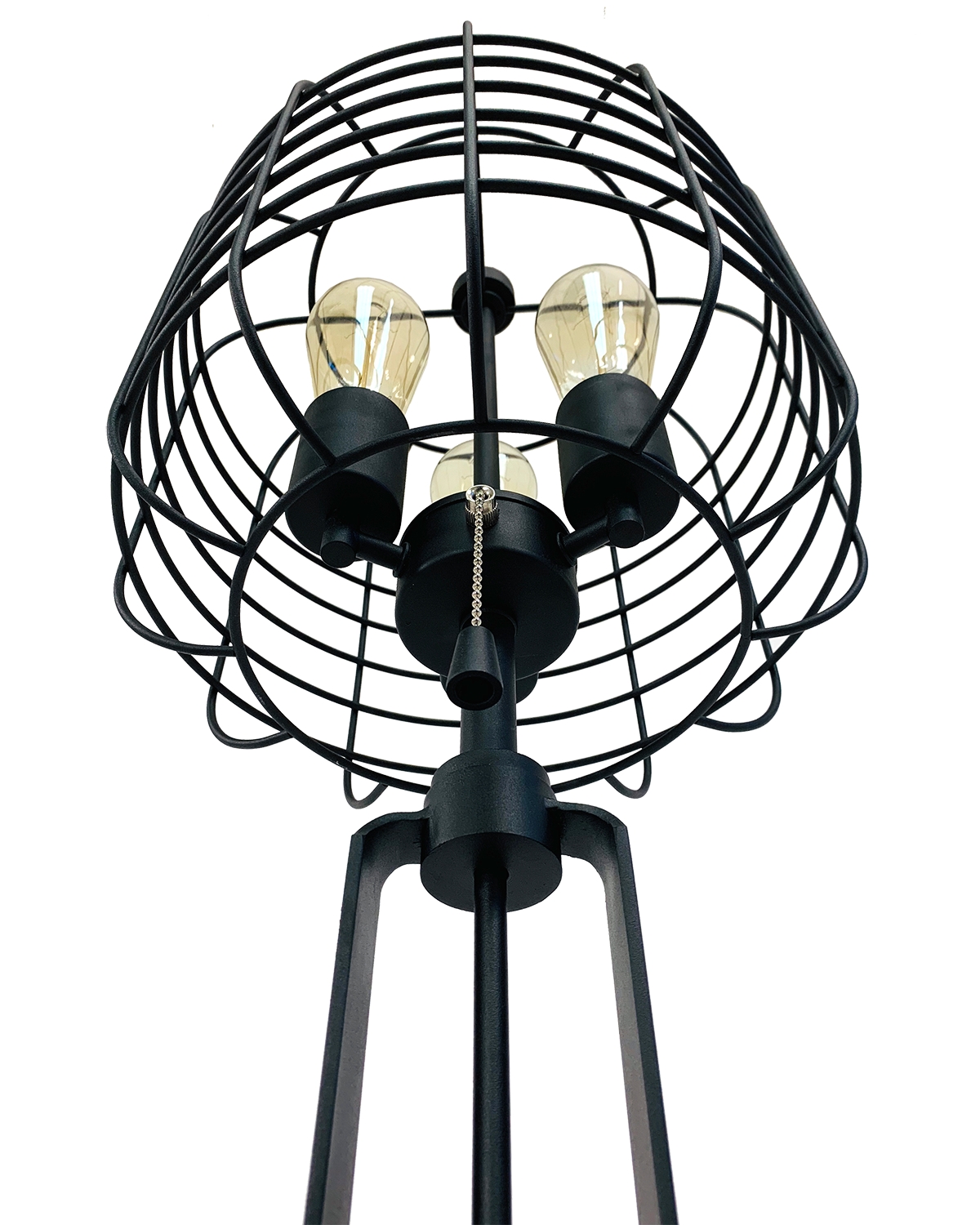 Streamdale Furniture HIndustrial Wire Cage Table Lamp with Edison Bulb (1 Pieces/Cnt)(2.96/14.43) - Black