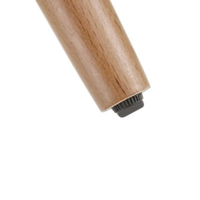 Streamdale Modern Oval Glass Coffee Table with Oak Wood Legs