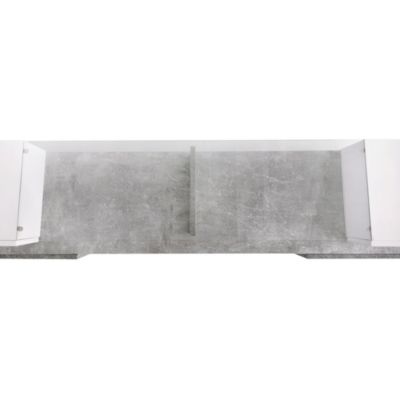 Modern Grey TV Stand with LED Shelves