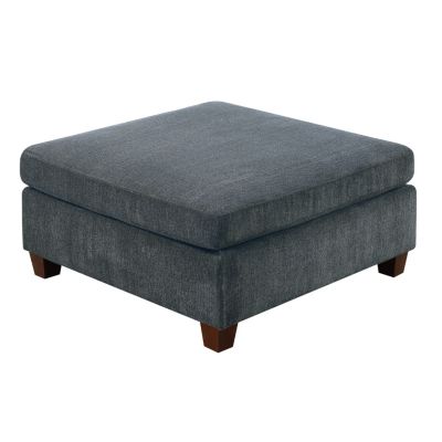 Streamdale Grey Chenille Ottoman Cushion