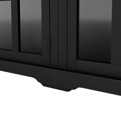 Minimalist TV Stand with Glass Door, for TVs up to 70"