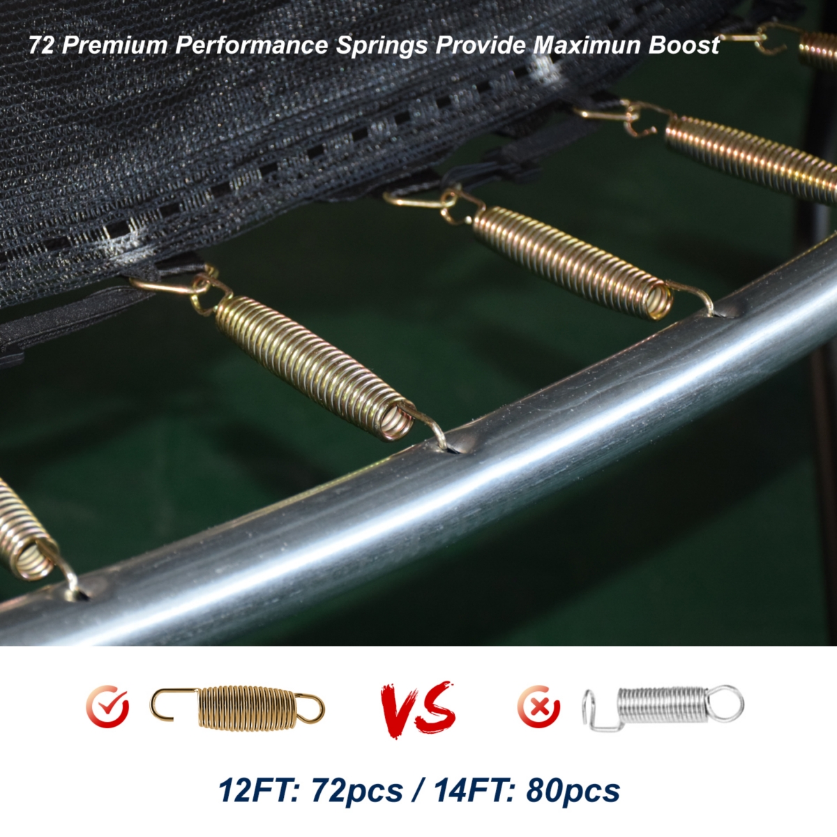 Streamdale Furniture Big Trampoline with Safety Enclosure & Accessories - Black+blue