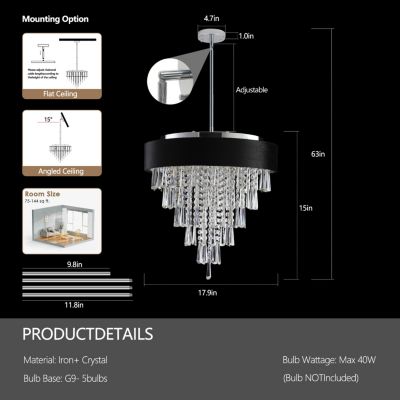 Crystal Chandelier Round Luxury Lamp