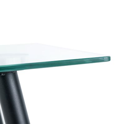 Streamdale Glass Dining Table with Metal Legs