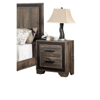  Oak Nightstand with 2 Drawers