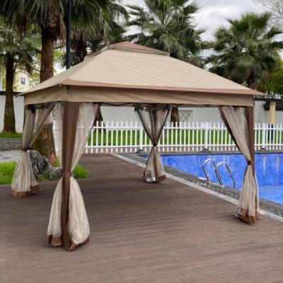 Streamdale Pop-Up Gazebo with Netting, 11x11FT, 2-Tier