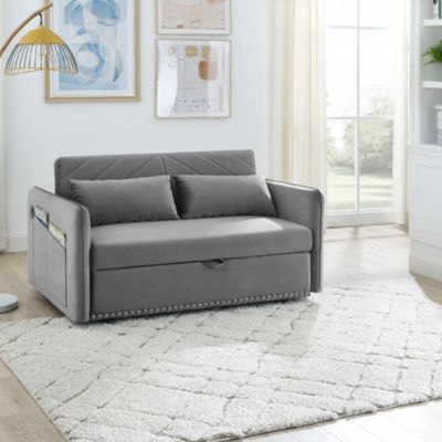 3-in-1 Pull-Out Sofa Sleeper with Pillows