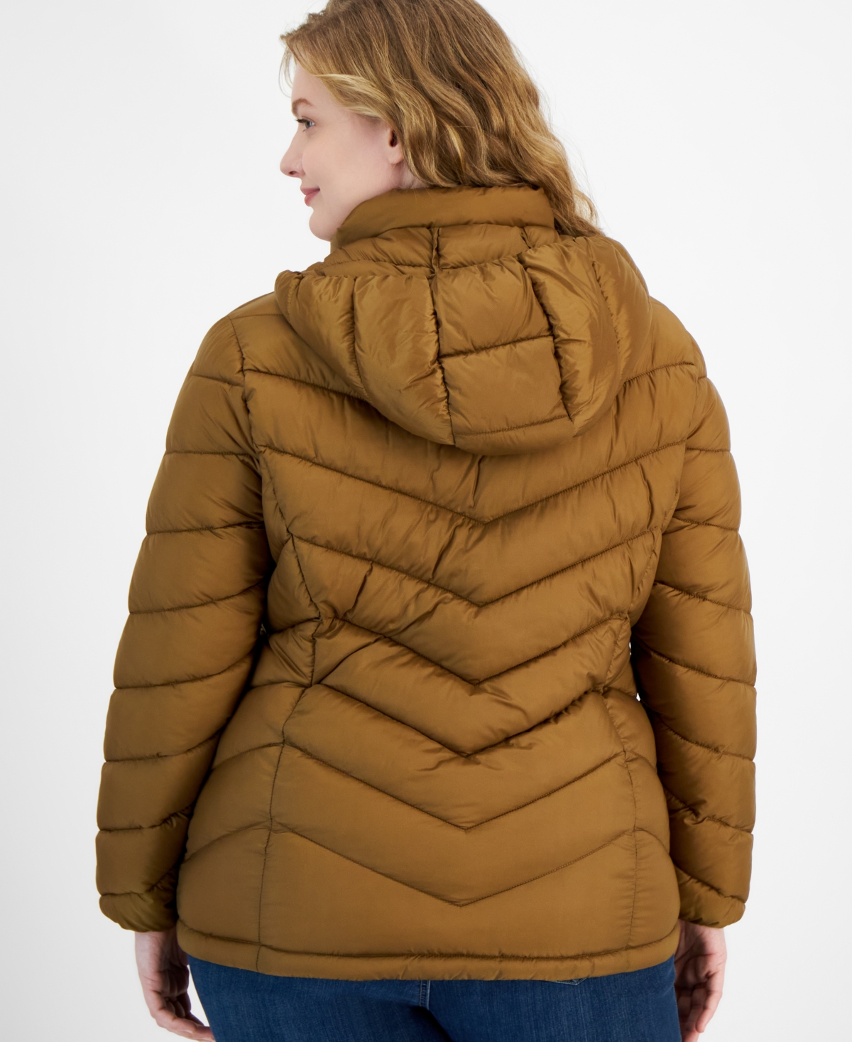 CHARTER CLUB PLUS SIZE PACKABLE HOODED PUFFER COAT, CREATED FOR MACY'S 