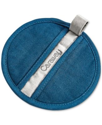 2-Piece Cotton Solid-Color Round Potholder Set