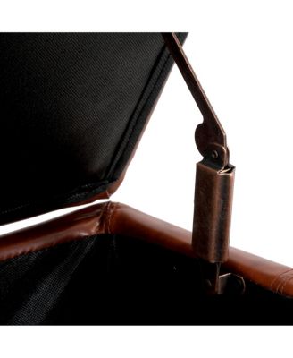 42" Storage Ottoman Faux Leather Bench for Living Room Bedroom