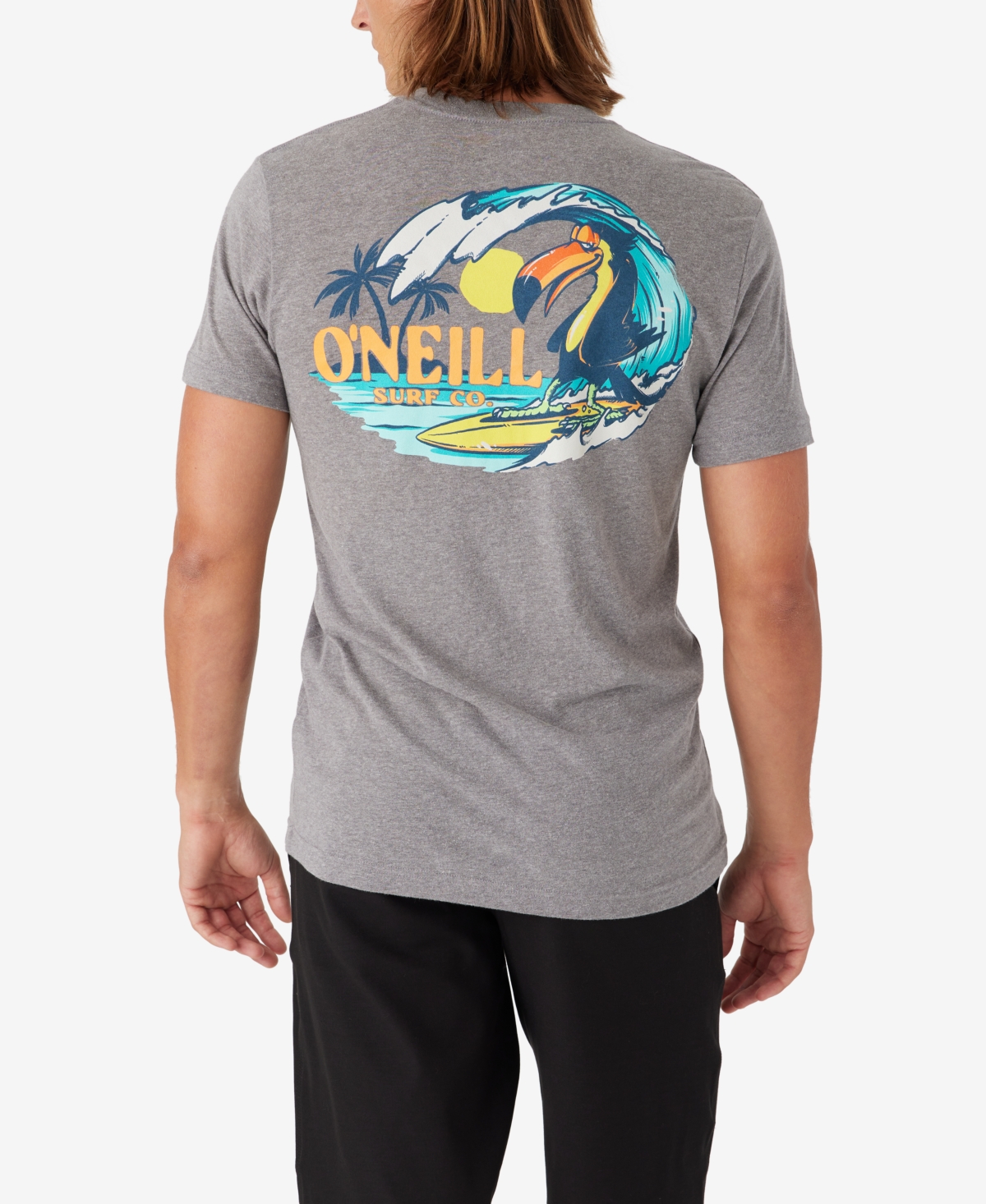 Shop O'neill Bird Brain T-shirt In Heather Gray