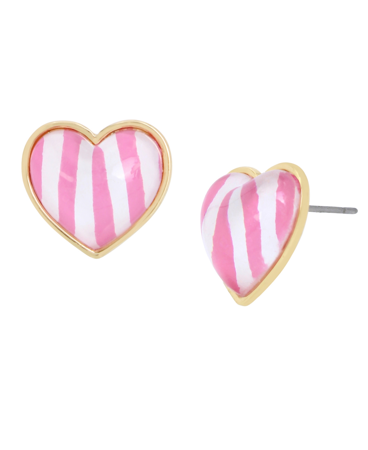 Pink Heart Stud Earrings - Pink