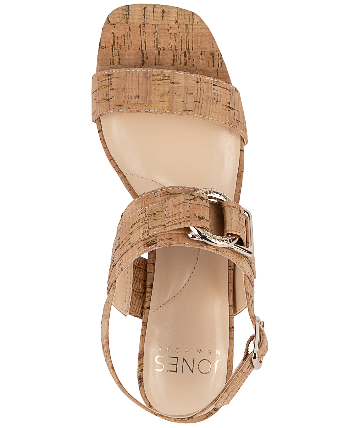 Jones New York Women's Yahssa Buckled Block Heel Dress Sandals - Cork-tz