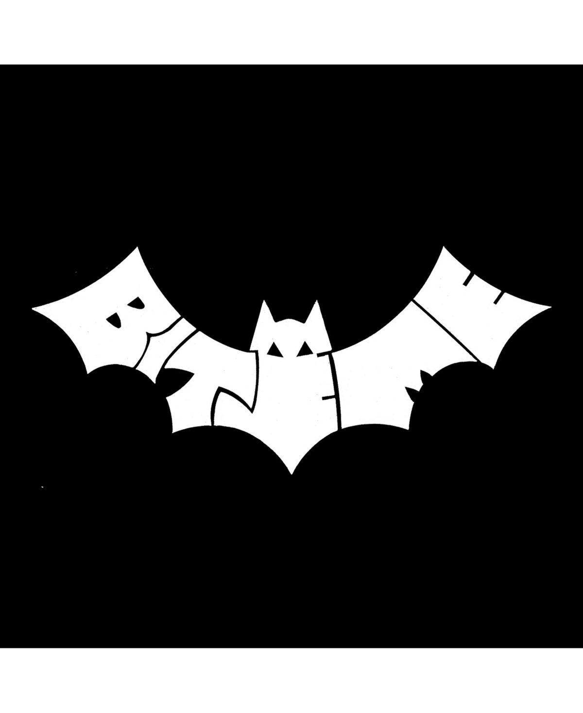 La Pop Art Boys Word Art Long Sleeve - Bat - Bite Me