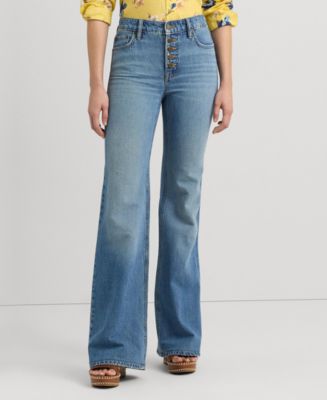 Lauren Ralph Lauren Women's High-Rise Flare Jeans - Macy's