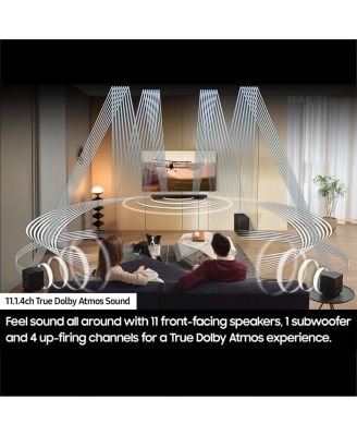 HW-Q990D 11.1.4-Channel Wireless Dolby Atmos Soundbar with Wireless Surround Speakers & Subwoofer (Black)
