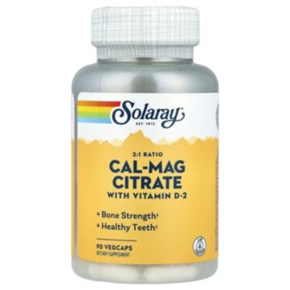 Solaray Cal-Mag Citrate with Vitamin D-2 - 90 VegCaps - Macy's