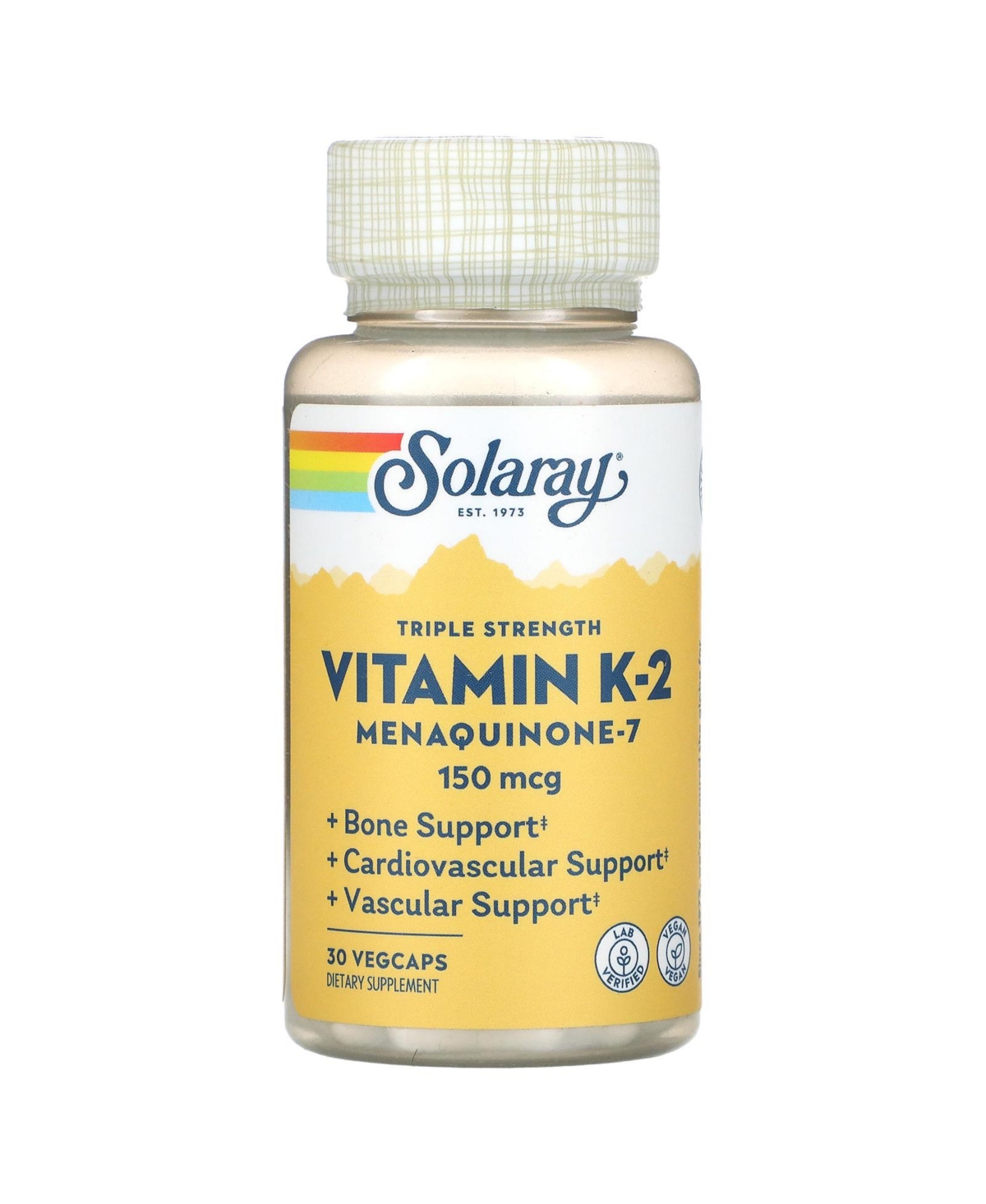 Triple Strength Vitamin K-2 Menaquinone-7 150 mcg - 30 VegCaps - Assorted Pre-pack (See Table