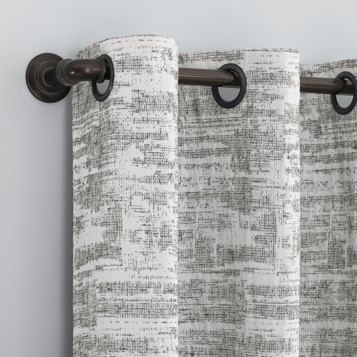 Parrish Distressed Grid Thermal Extreme 100% Blackout Grommet Curtain Panel