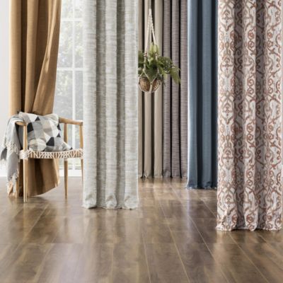 Parrish Distressed Grid Thermal Extreme 100% Blackout Grommet Curtain Panel