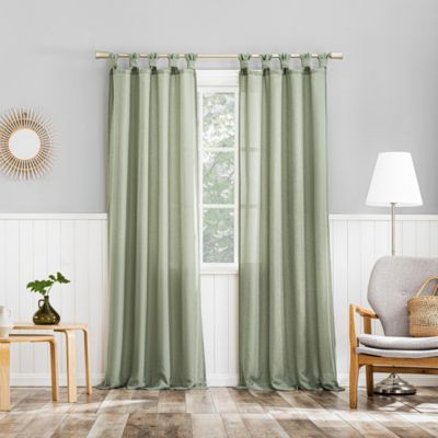 Hathaway Twist Tab Semi-Sheer Tab Top Curtain Panel