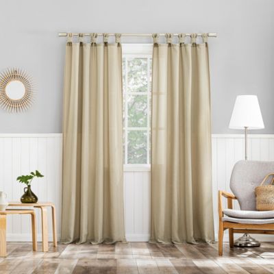 Hathaway Twist Tab Semi-Sheer Tab Top Curtain Panel
