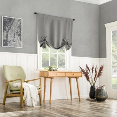 Preston Energy Saving Blackout Rod Pocket Window Tie-up Shade
