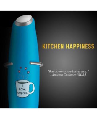 Handheld Milk Frother Stainless Steel Single Whisk with Stand