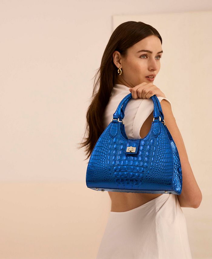 Brahmin Adrian Cobalt Potion Melbourne Small Leather Satchel Macy's