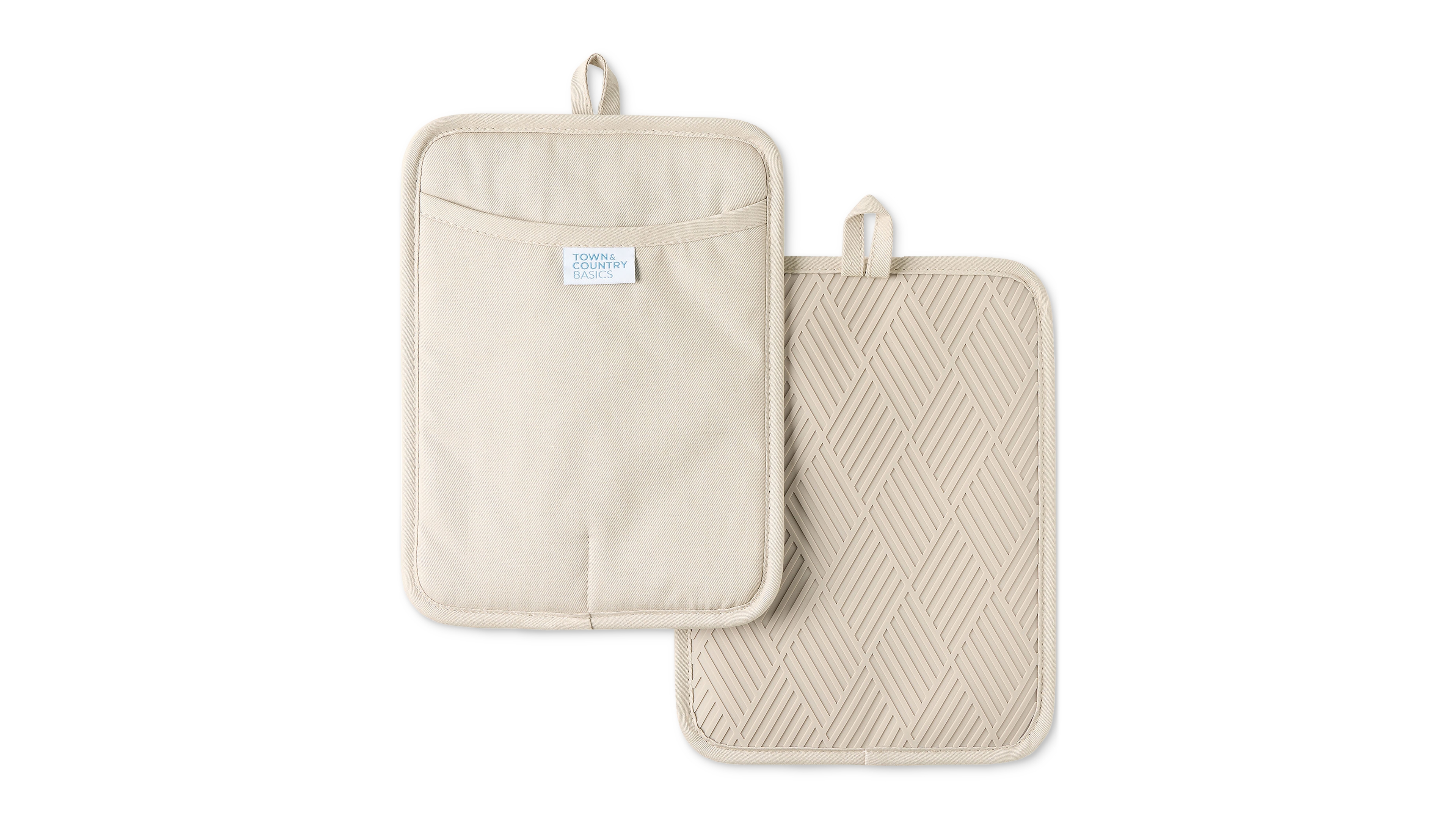 Town & Country Living Basics Silicone Basketweave Pot Holders, Set of 2