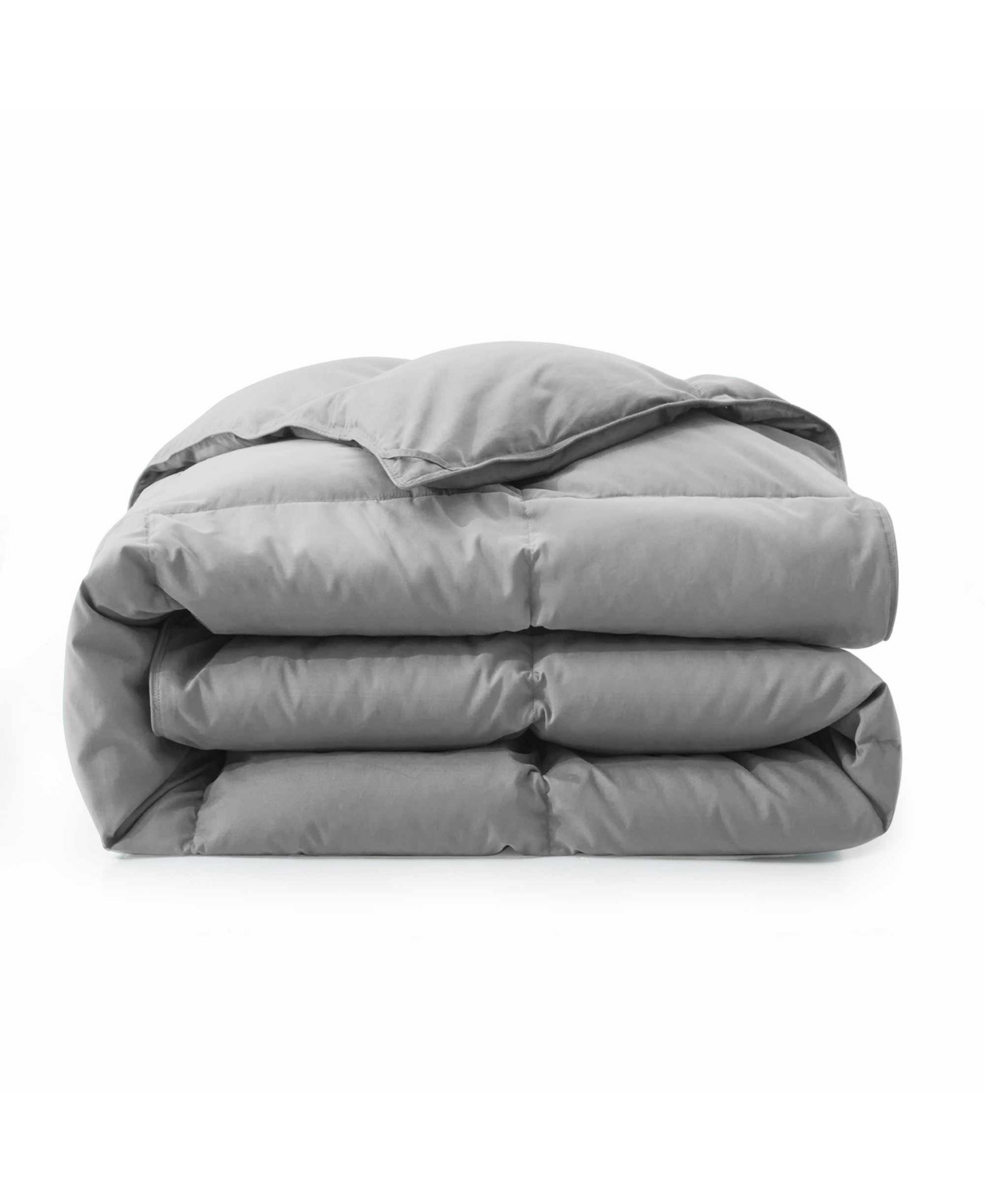 Unikome All Season White Goose Down Fiber Comforter, Twin In Dark Gray