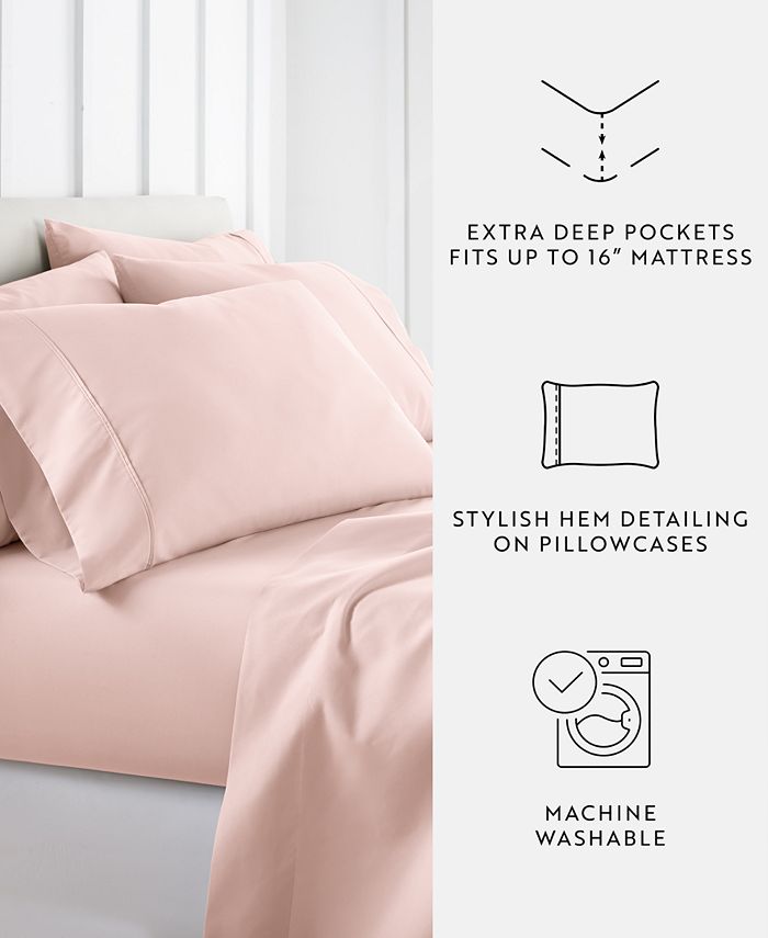 Kaycie Gray Microfiber 4Pc. Sheet Set, Twin Macy's