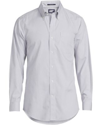 Men's Tailored Fit No Iron Pattern Supima Cotton Pinpoint Buttondown Collar Dress Shirt