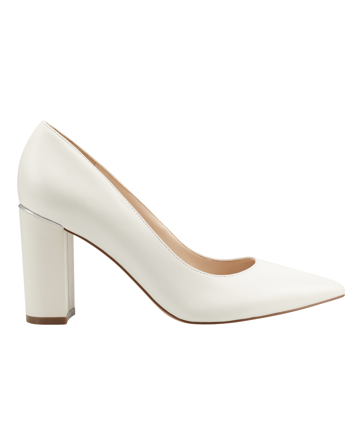 Shop Marc Fisher Women's Viviene Slip-on Block Heel Dress Pumps In Ivory