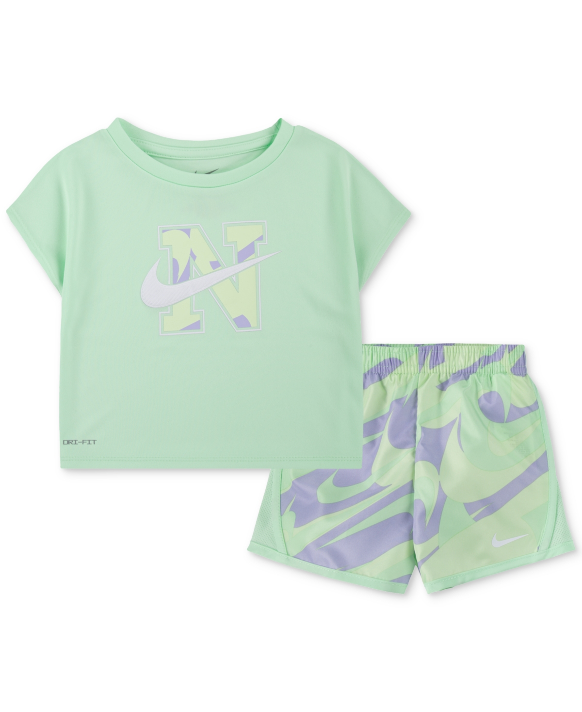Nike Toddler Girls 2-Pc. Prep In Your Step Tee & Tempo Shorts Set - P63hydrang
