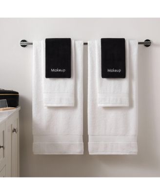 Makeup Remover Soft Coral Fleece Microfiber Pack of 6 Embroidered Washcloths, 13 x 13 in.