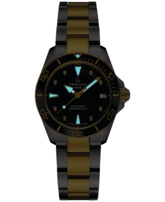 Women's Swiss Automatic DS Action Lady Diamond Accent Two-Tone Stainless Steel Bracelet Watch 35mm