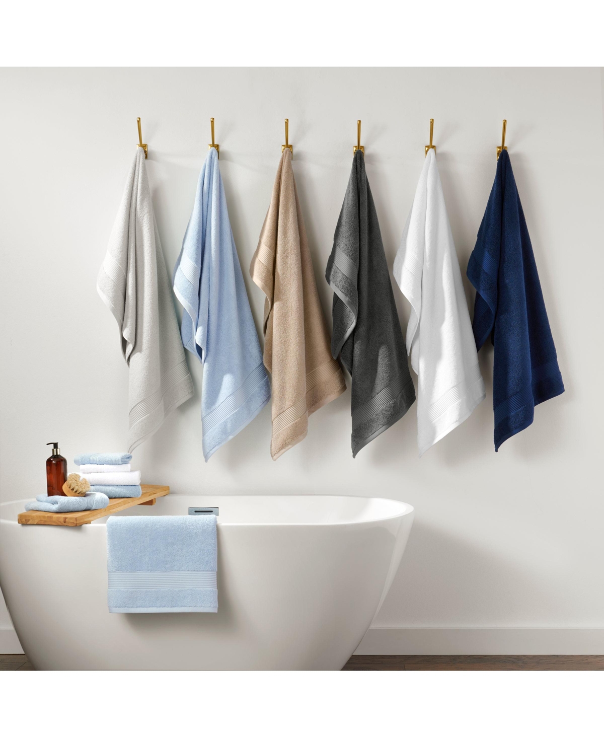 Arkwright Home Host and Home 6-Piece Bathroom (2 Towels, 2 Hand Towels, 2 Washcloths), Double Stitched Edges, 600 Gsm, Soft Ringspun Co