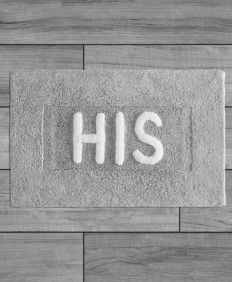 His Cotton Bath Rug, 21" x 34"