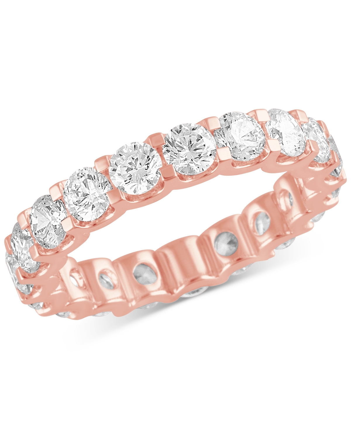 Shop Badgley Mischka Certified Lab Grown Diamond Eternity Band (3 Ct. T.w.) In 14k Gold In Rose Gold