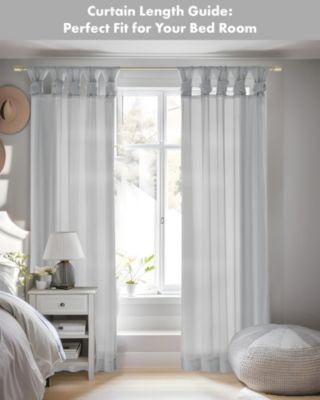 Ceres Twist Tab Voile Sheer Window Curtain Pair, 50"W x 95"L, 2 Pack