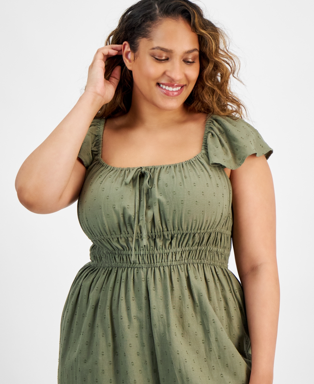 And Now This Trendy Plus Size Corset-Look Jumpsuit, Created for Macy's