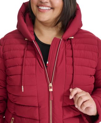 Plus Size Hooded Packable Puffer Coat, Created for Macy's