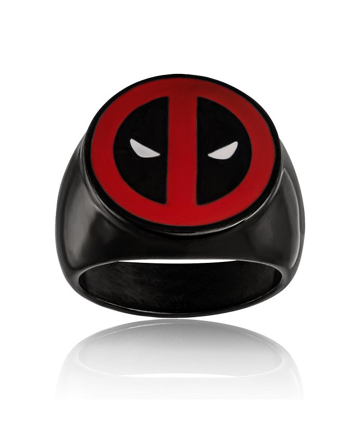 Marvel Deadpool Stainless Steel (316L) Ring - Macy's