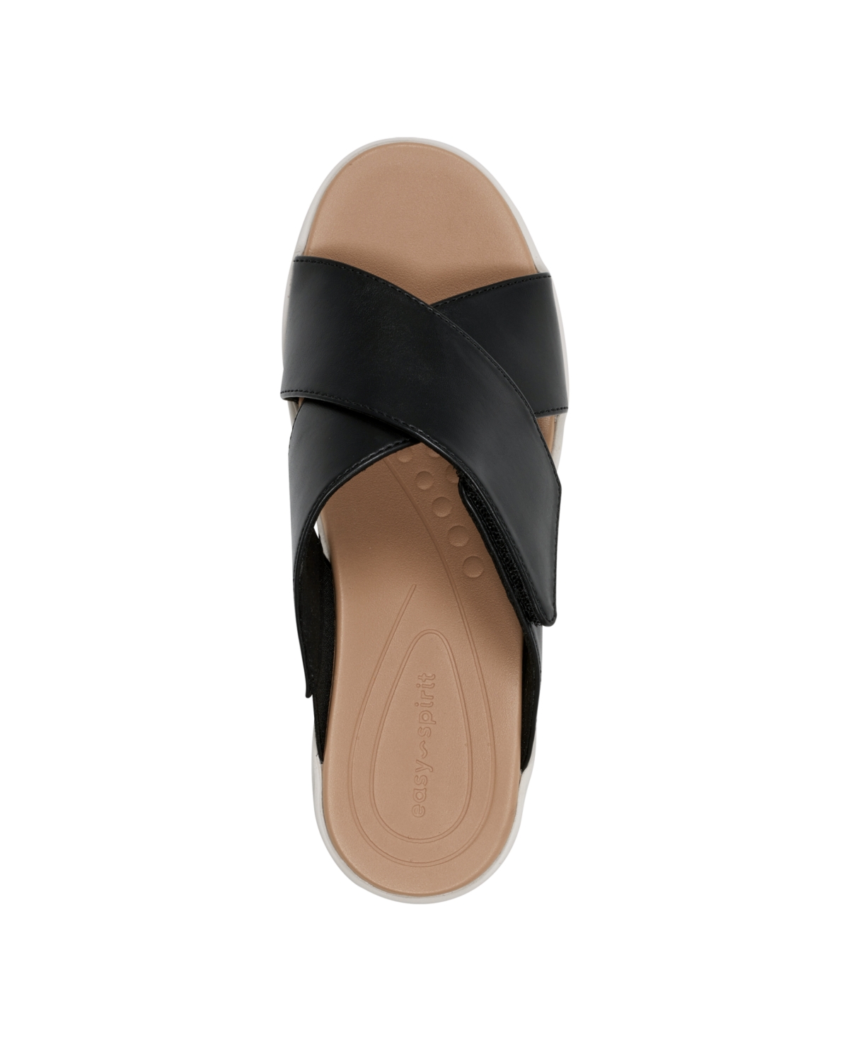 Shop Easy Spirit Women's Bindie Slip-on Open Toe Casual Sandals In Black
