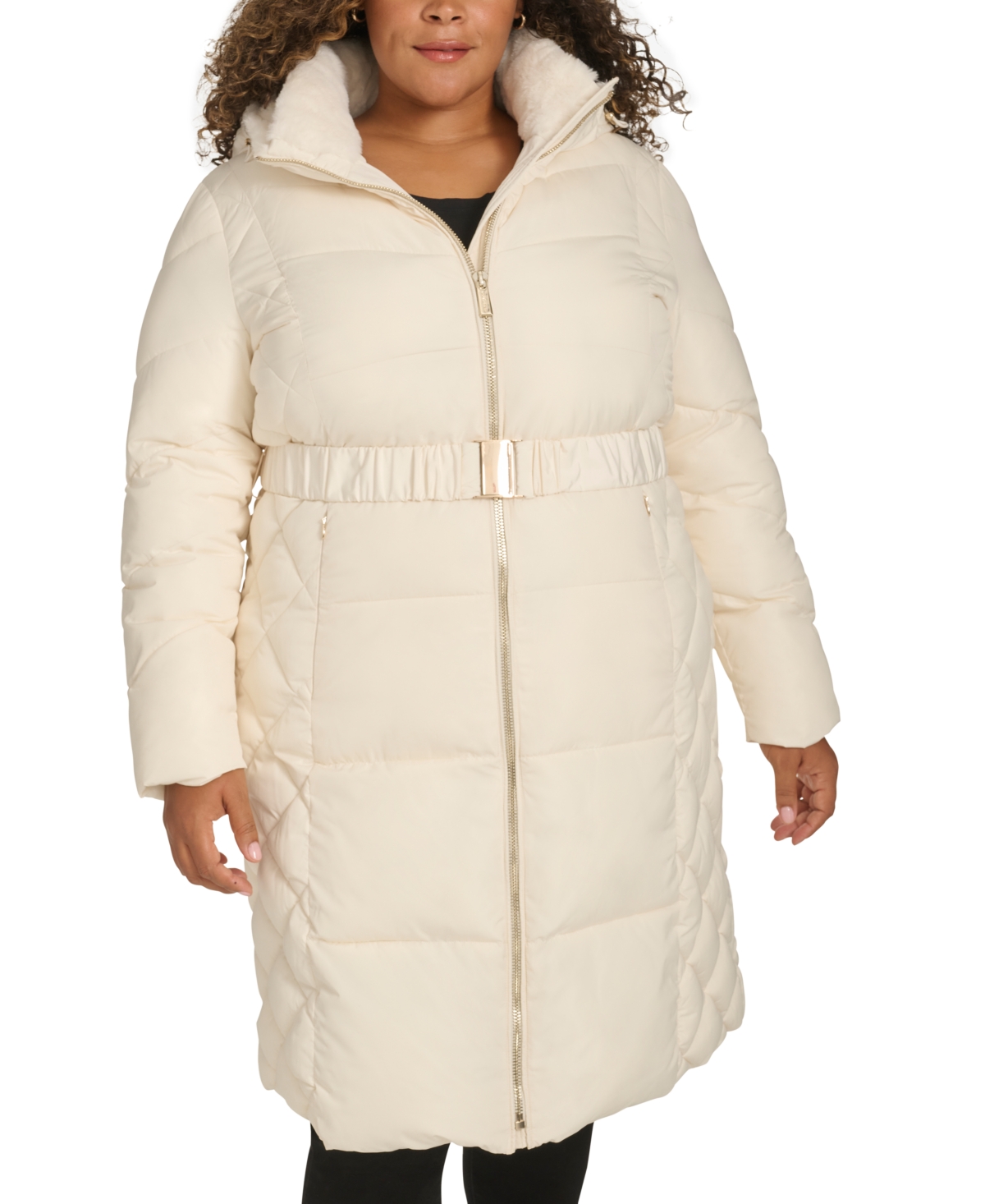 Calvin klein puffer jacket plus size online