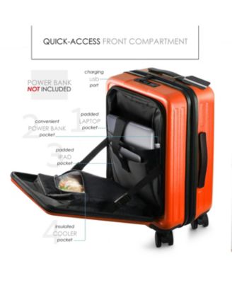 22" Hard Shell Lightweight Carry On Luggage Airline Approved with Smart Organization and Attachable Cosmetic Case