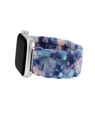 Women's Blue Marbled Acetate Expansion Bracelet designed for Apple Watch&reg; 42mm (Series 10) & 38/40/41mm 